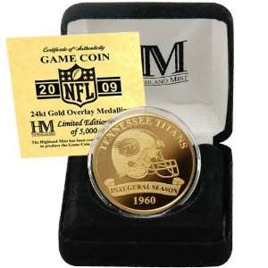 Tennessee Titans 24KT 2009 Gold Game Coin  Sports 