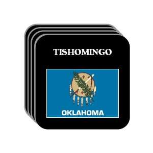  US State Flag   TISHOMINGO, Oklahoma (OK) Set of 4 Mini 
