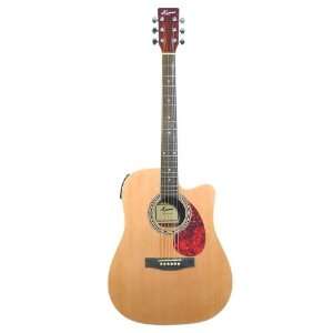   Cutaway, Acoustic/Electric guitar Natural finish Musical Instruments