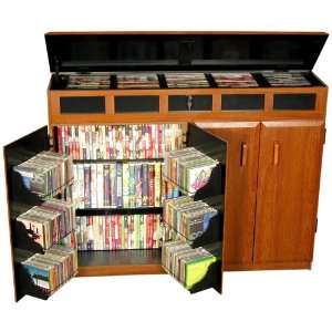  Top Load CD DVD Media Storage Cabinet in Cherry 2362CH 