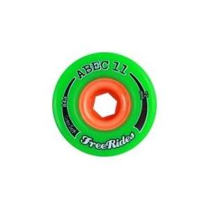  Abec 11 Freeride Centerset Green Longboard Wheels   72mm 