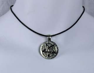 Necro Occult Inverted Pentagram Necklace Horns Up Satan  