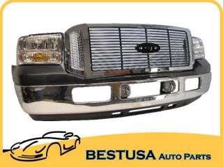 05 07 FORD F250 F350 FRONT BUMPER UP LO GRILLE 4 PCS  