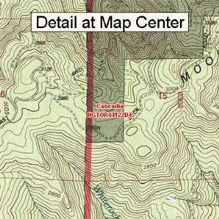  USGS Topographic Quadrangle Map   Cascadia, Oregon (Folded 