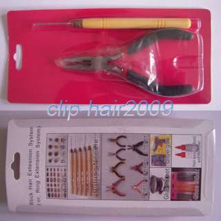   Plier& a Needle Tools for Micro rings or Stick tips Hair Extensions