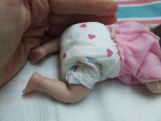Ultra Micro Preemie NICU Diaper for Reborn, OOAK Baby, Teddy Bear 