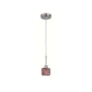    Pendant Lamp with Red Glass Shade   Besta Series