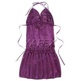 Sexy Women’s tied lace up nighty babydoll sleepwear mini dress +G 
