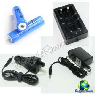 CR123A + 18650 battery charger + Car Adaptor + 2× 18650  