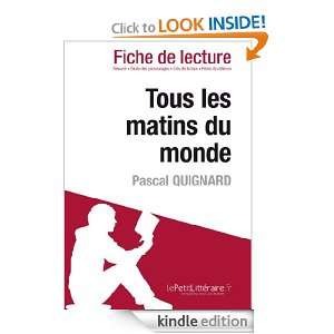 Tous les matins du monde de Pascal Quignard (Fiche de lecture) (French 