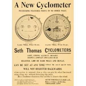   Clock BicycleThomaston Connecticut   Original Print Ad