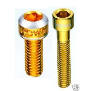  Mowa Bottle Cage Bolts & Headset Star Nut Gold for Shimano 