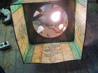 Old Arts & Crafts Hanging Stained Glass Shade  
