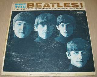 The Beatles 1964 MEET THE BEATLES #T 2047 Black Label w/ colorband 