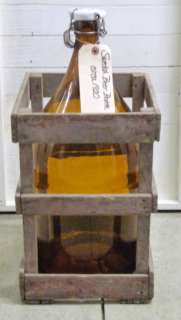 POTTERY BARN Swedish Beer Bottle in Crate, NEW  