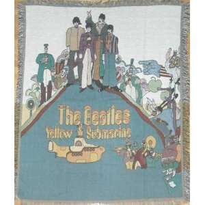  The Beatles Yellow Submarine LP Blanket Throw