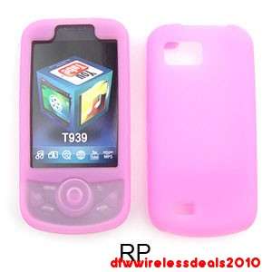 FOR SAMSUNG BEHOLD II SILICONE SKIN CASE PINK ROSE  