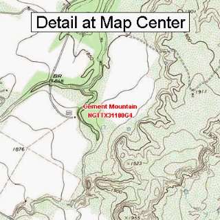  USGS Topographic Quadrangle Map   Cement Mountain, Texas 