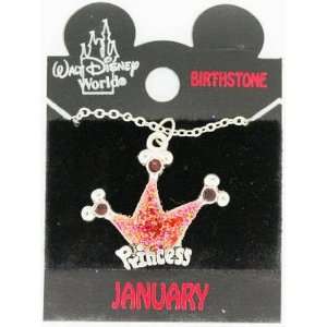   Princess Sparkling Princess Birthday Birthstone Necklace ~ January