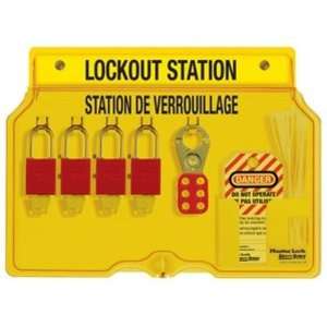 Master Lock French/English 4 Padlock Capacity Lockout Station with 