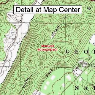  USGS Topographic Quadrangle Map   McDowell, Virginia 