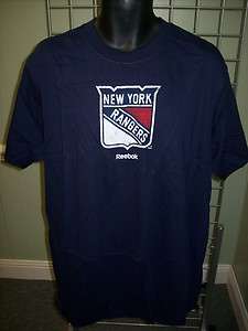 New York Rangers Reebok Faded Logo SHIELD Short Sleeve T Shirt sz 