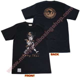 Human Fight Muay Thai Boxing T Shirt HFTS 05 Black  