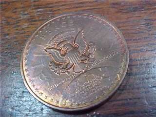 President Richard Nixon Medal Coin Inaugurated 1973 Peace Eagle  