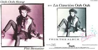 Pat Benatar / Ooh Ooh Song / Picture Sleeve / 1984  