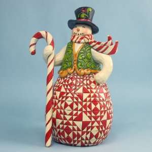  Jim Shore Red & Green Candy Snowman *NEW 2011*