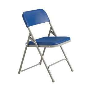 NATIONAL PUBLIC SEATING Poly/Steel Folding Chair   Gray poly/gray 