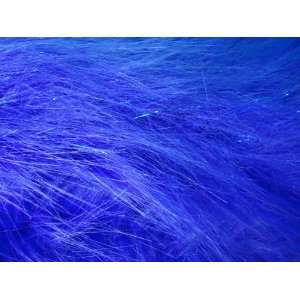   Fur Sparkling Tinsel Navy Blue Fabric By the Yard 
