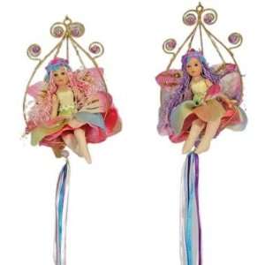  Colorful Hanging Sweet Fairy Doll Figurine On A Swing Set 