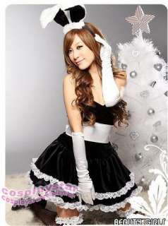 cosplay costume bunny rabbit girl Party dress Pink  