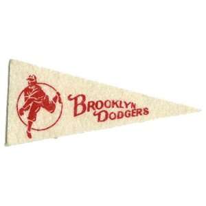  Brooklyn Dodgers White Mini Pennant   Sports Memorabilia 