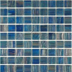  Blue Agate 3/4 x 3/4 Blue Gem Solid Glossy Glass Tile 