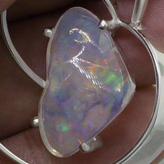 Genuine Mexican Fire Jelly Opal Pendant 14 carat VIDEO  