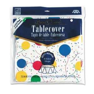  Converting 72 Round Plastic Tablecover, Balloons, 12 