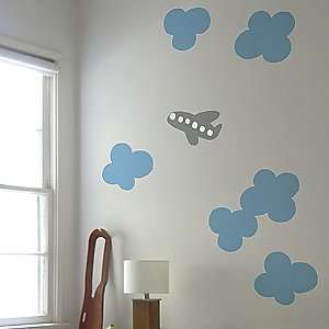  Cloud and Plane Wall Graphic by Blik Surface Graphics
