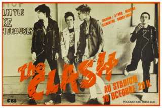 the Clash POSTER live in France **LARGE** Punk Rock Joe Strummer Mick 