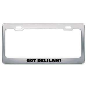  Got Delilah? Girl Name Metal License Plate Frame Holder 