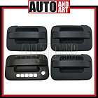 New 4 Piece Set Outer Front & Rear Door Handle w/ Keyless Entry 04 11 