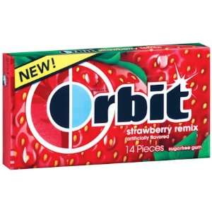 Orbit Strawberry Remix Sugarfree Chewing Gum 24 14 Piece Box