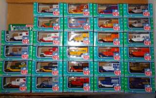   NFL set of 28 MATCHBOX DELIVERY VANS by White Rose Collectibles  