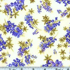  45 Wide Hill Country Flower Bouquet Ivory Fabric By The 