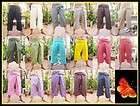 Thai Fisherman Pants Trousers Massage Yoga Casual 3/4Shorts Wrap XXL 