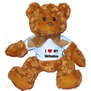   Love/Heart Chihuahua Plush Teddy Bear with BLUE T Shirt Toys & Games
