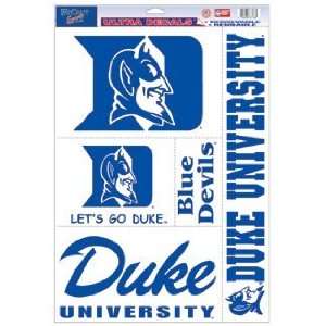  Duke Blue Devils Static Cling Decal Sheet Sports 