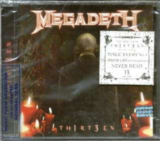 MEGADETH TH1RT3EN SEALED CD NEW 2011 THIRTEEN 13  