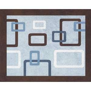  Blue and Brown Geo Accent Floor Rug Baby